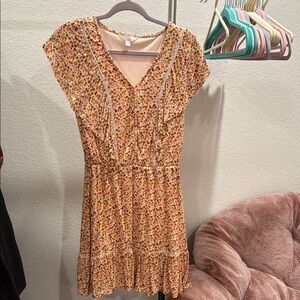 LC Lauren Conrad Orange Wrap Sundress